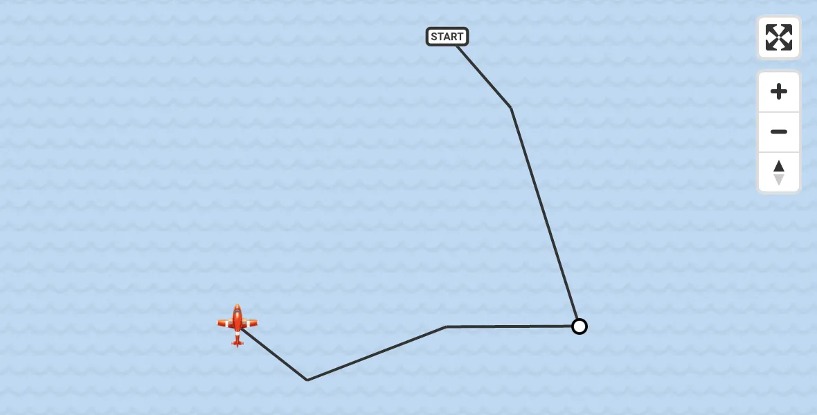 Flight path map showing Coastguard Drone route from North Sea to North Sea