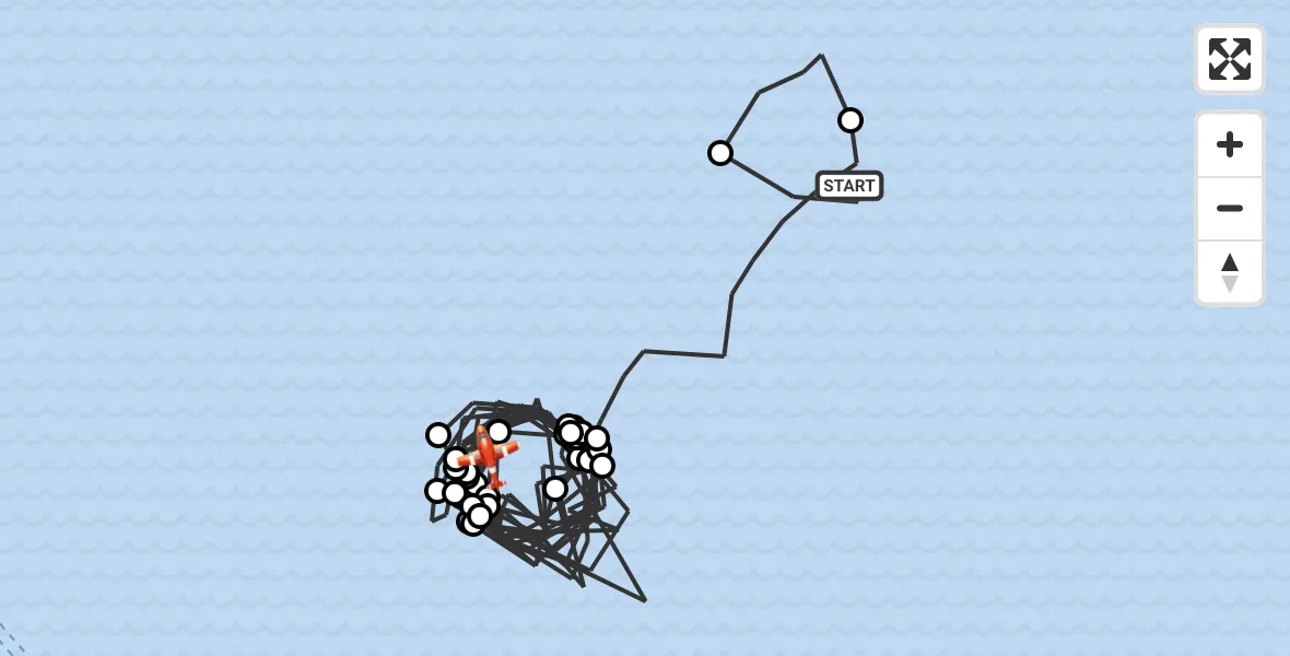 Flight path map showing Coastguard Drone route from Noordzee to North Sea