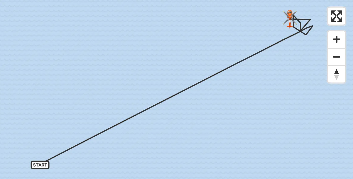 Flight path map showing Coastguard Helicopter route from North Sea to North Sea