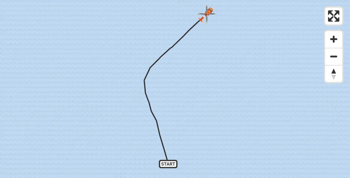 Flight path map showing Coastguard Helicopter route from Inner Seas to Inner Seas