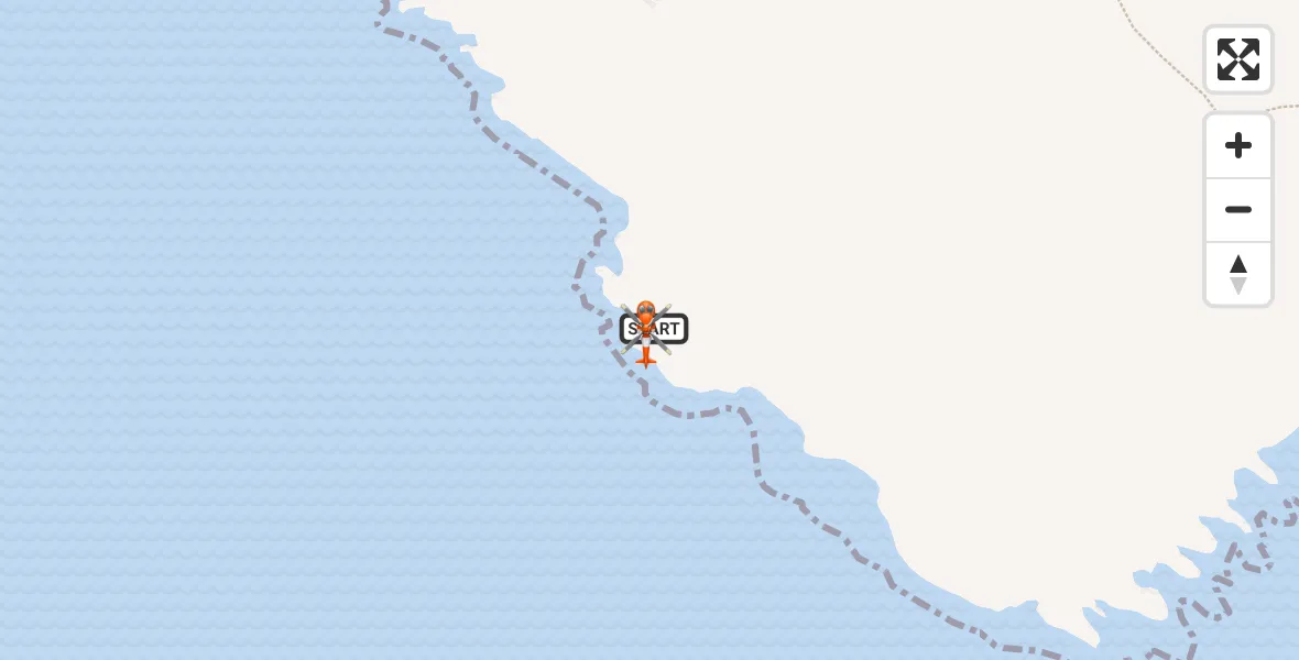 Flight path map showing Coastguard Helicopter route from Inner Seas to Inner Seas