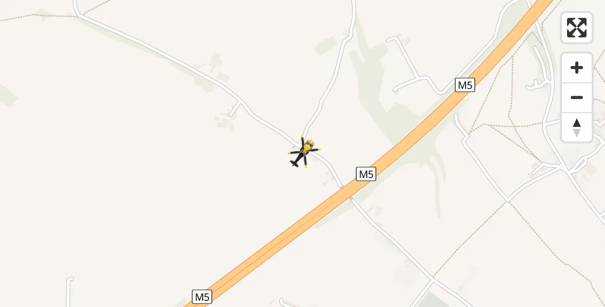 Flight path map showing Police Helicopter route from Alveston to Alveston