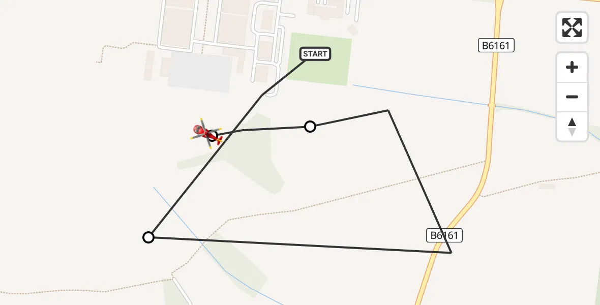 Routekaart van de vlucht: Air Ambulance Helicopter to Killinghall, Parade Square