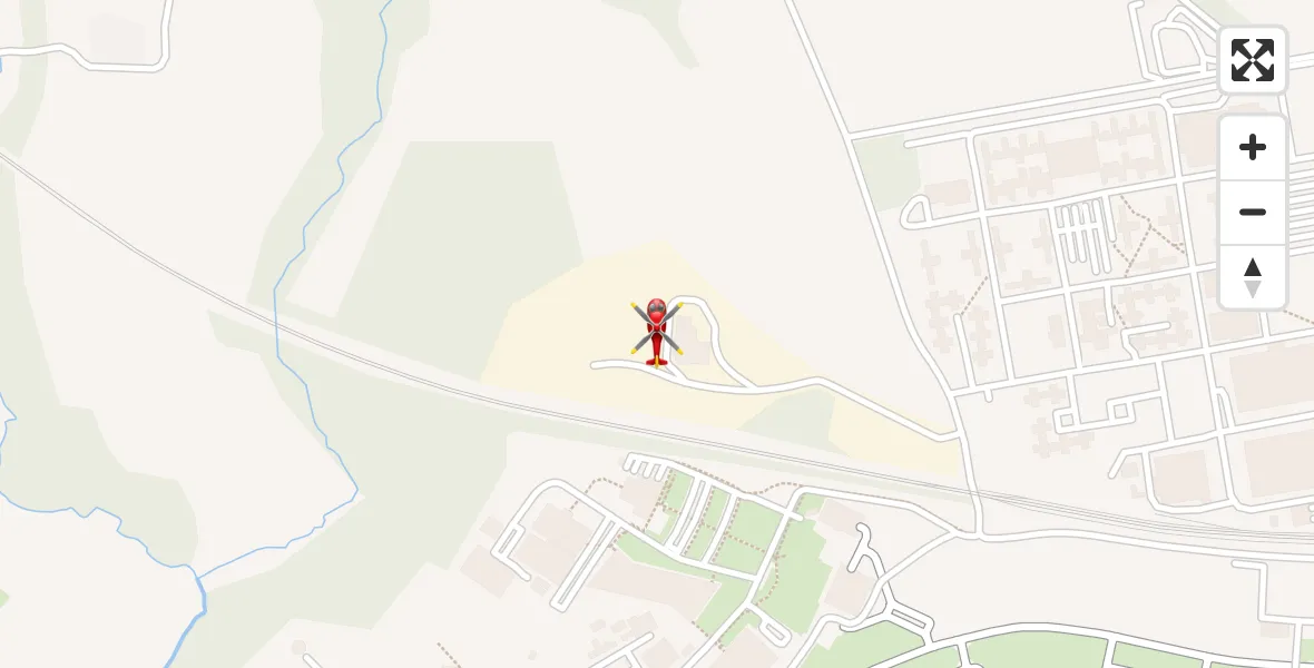 Flight path map showing Air Ambulance Helicopter route from RAF Cosford to RAF Cosford