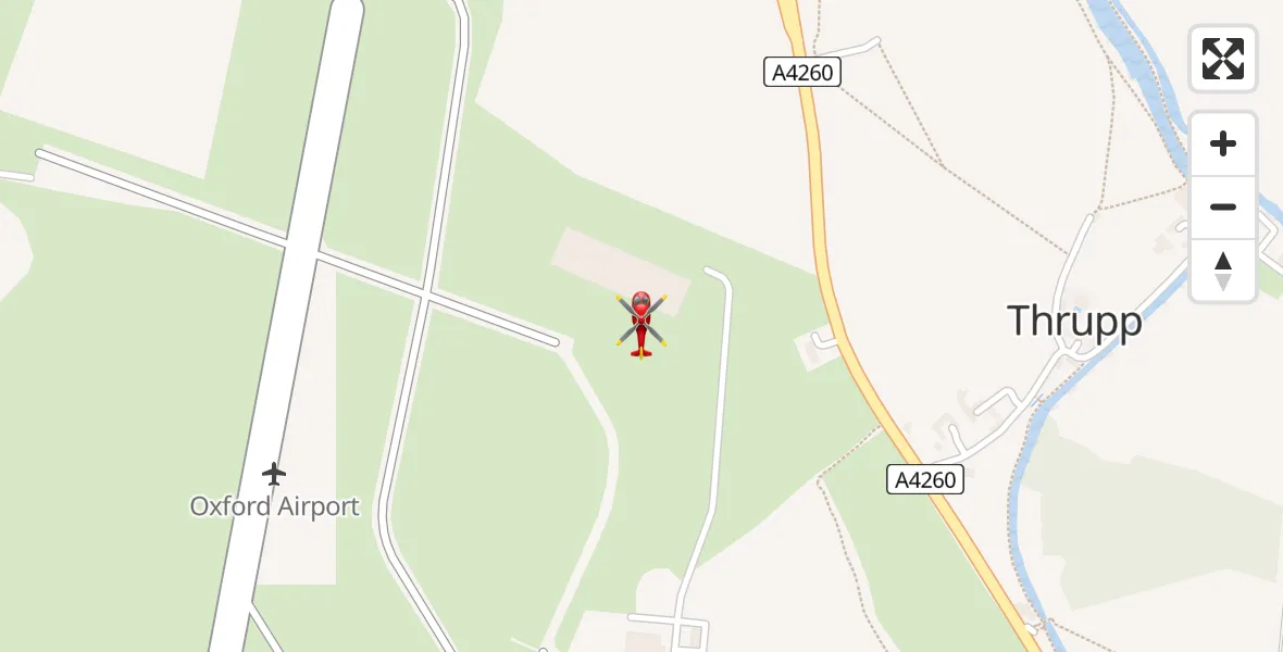 Routekaart van de vlucht: Air Ambulance Helicopter to London Oxford Airport