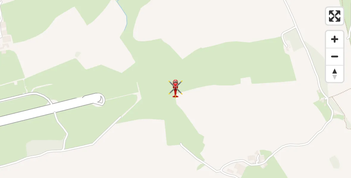 Flight path map showing Air Ambulance Helicopter route from Exeter International Airport to Exeter International Airport