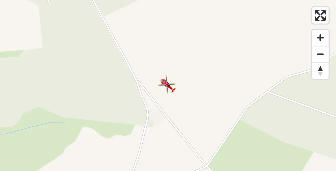 Flight path map showing Air Ambulance Helicopter route from Shropshire to Shropshire