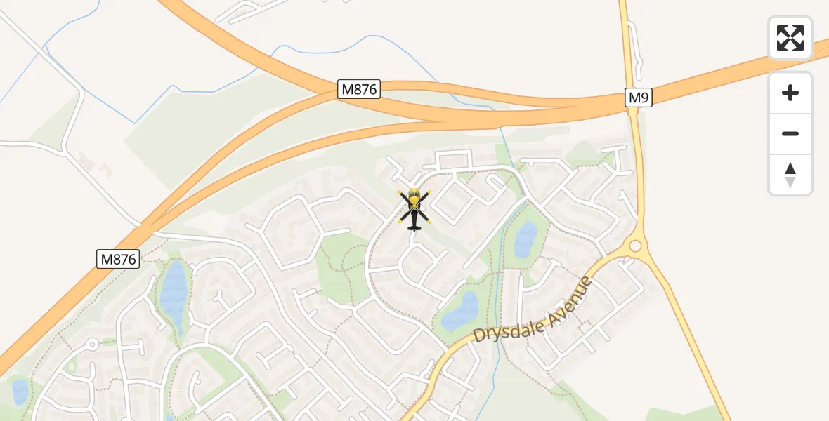 Routekaart van de vlucht: Police Helicopter to Jardine Avenue