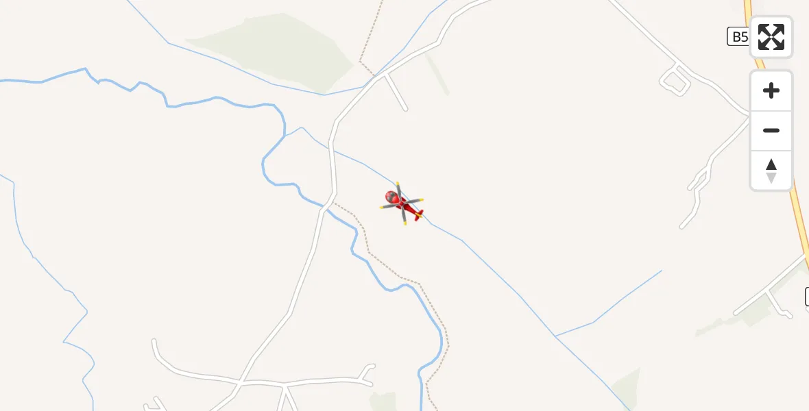 Routekaart van de vlucht: Air Ambulance Helicopter to Llandyrnog