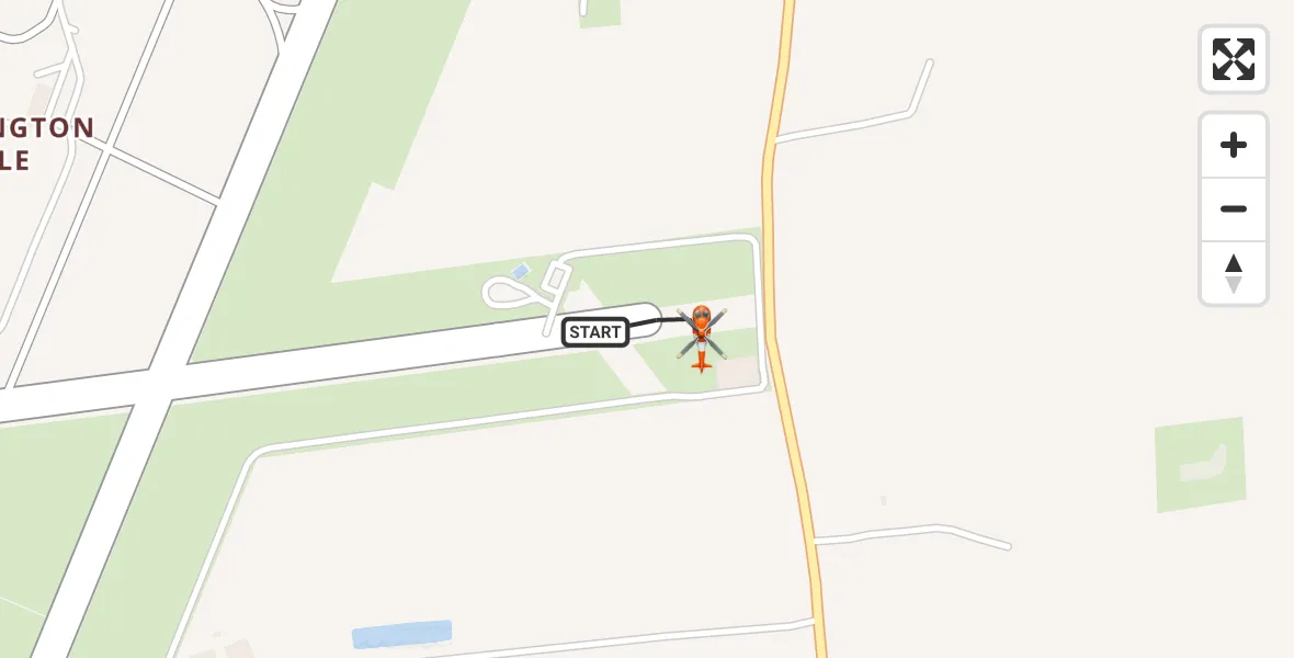 Flight path map showing Coastguard Helicopter route from Humberside Airport to Humberside Airport