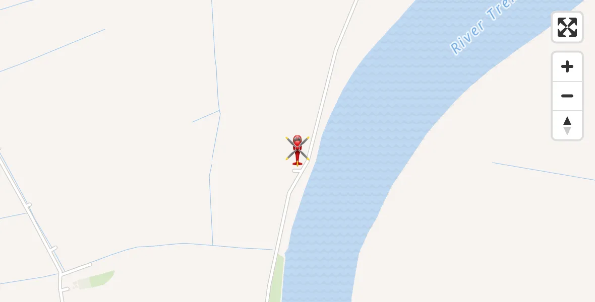 Flight path map showing Air Ambulance Helicopter route from Burton Stather to Burton Stather