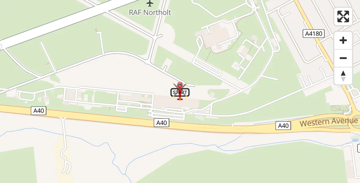 Routekaart van de vlucht: Air Ambulance Helicopter to RAF Northolt