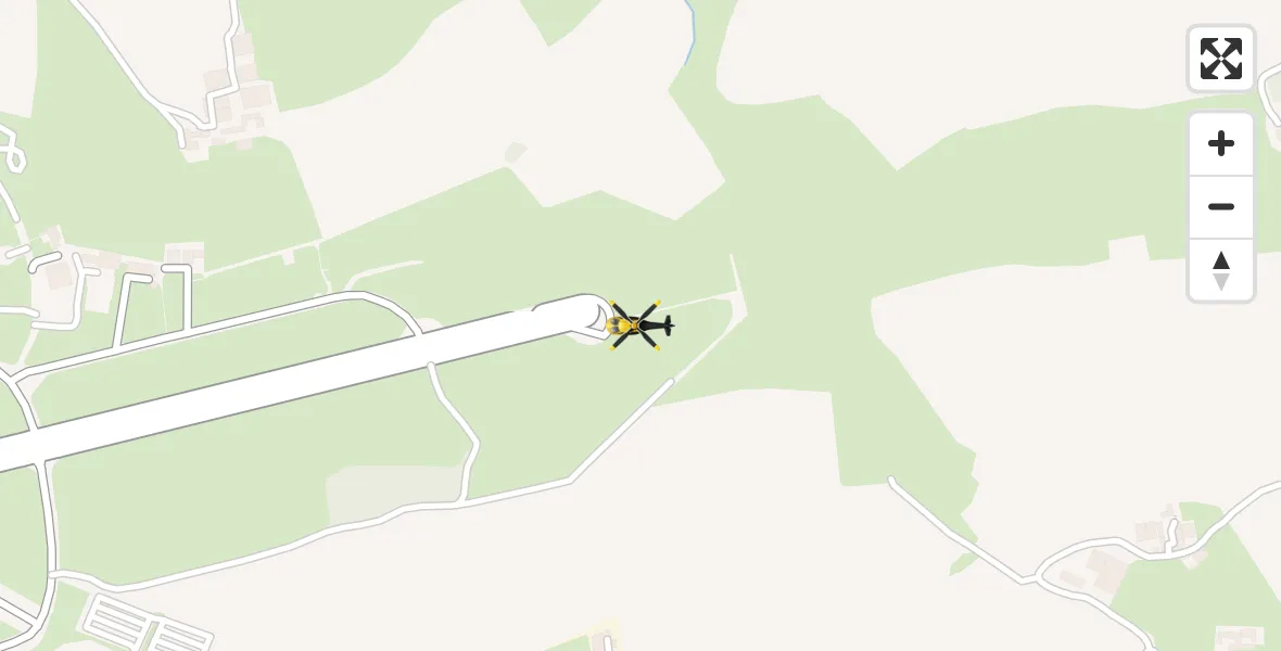 Flight path map showing Police Helicopter route from Exeter International Airport to Exeter International Airport