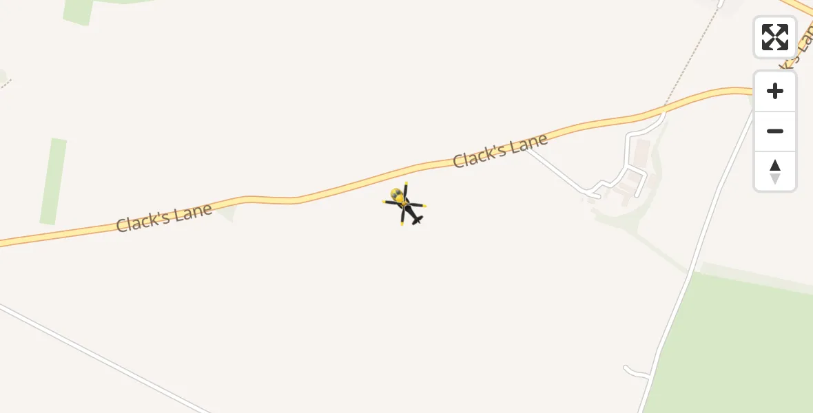 Flight path map showing Police Helicopter route from Benson to Benson