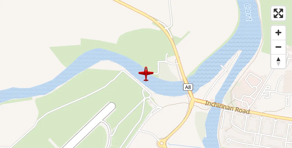 Routekaart van de vlucht: Air Ambulance Aircraft to Glasgow Airport, Abbotsinch Road
