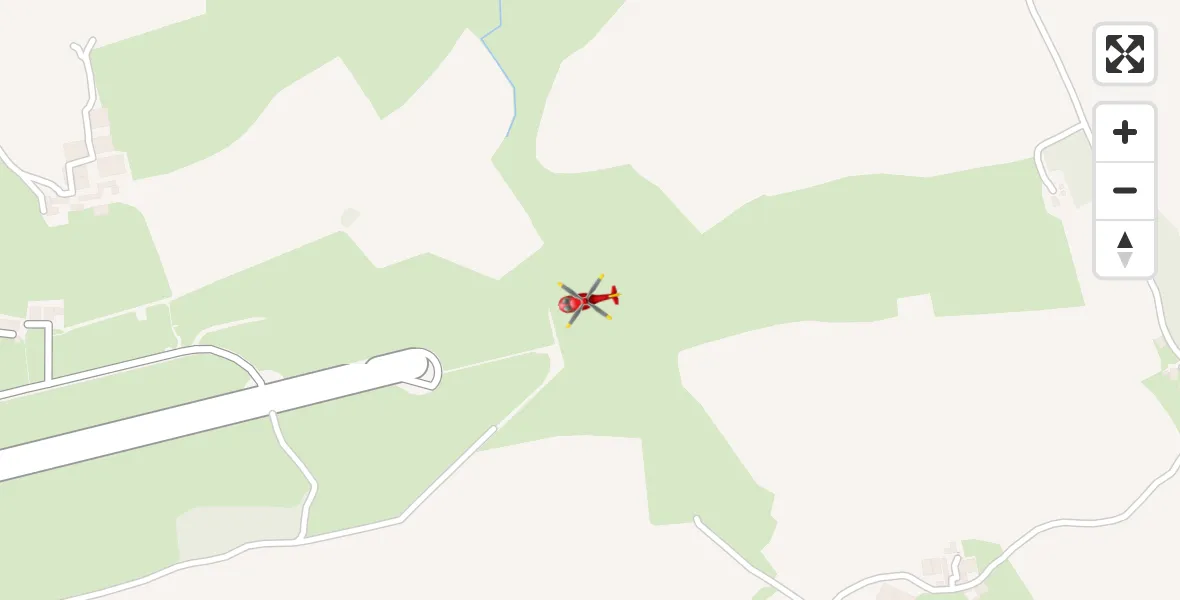 Flight path map showing Air Ambulance Helicopter route from Exeter International Airport to Exeter International Airport