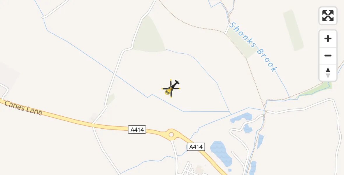 Routekaart van de vlucht: Police Helicopter to North Weald Bassett