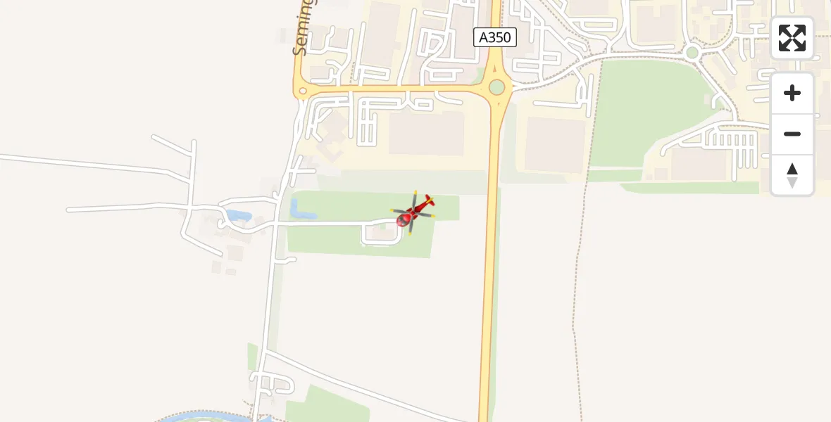 Routekaart van de vlucht: Air Ambulance Helicopter to Wiltshire Air Ambulance