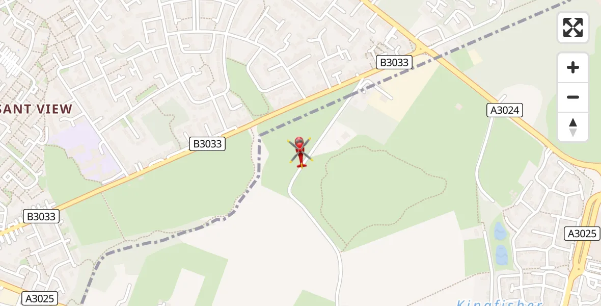 Routekaart van de vlucht: Air Ambulance Helicopter to Hedge End