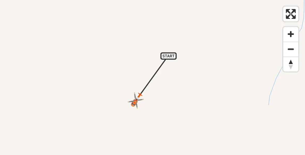 Flight path map showing Coastguard Helicopter route from Highland to Highland