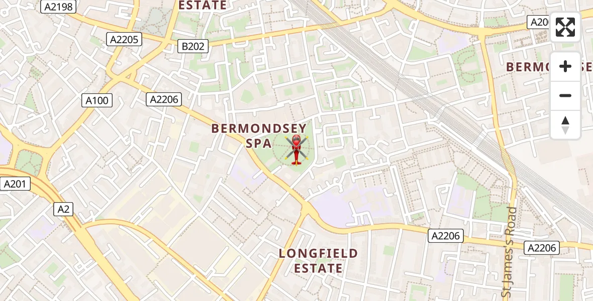 Flight path map showing Air Ambulance Helicopter route from Greater London to Greater London