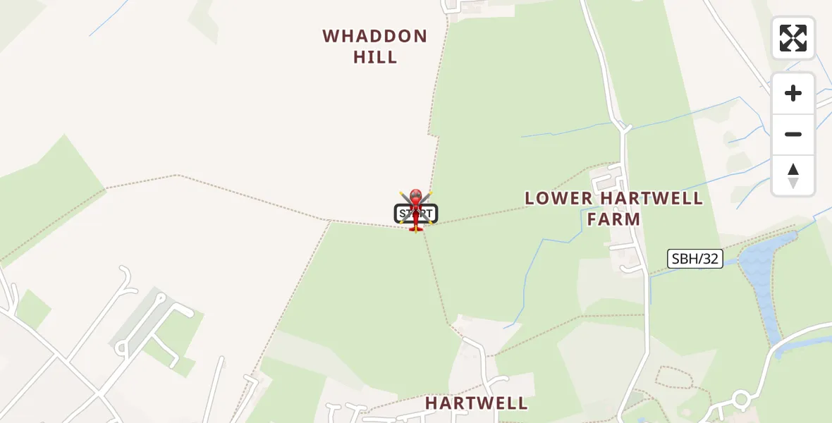 Flight path map showing Air Ambulance Helicopter route from Stone to Fairford Leys
