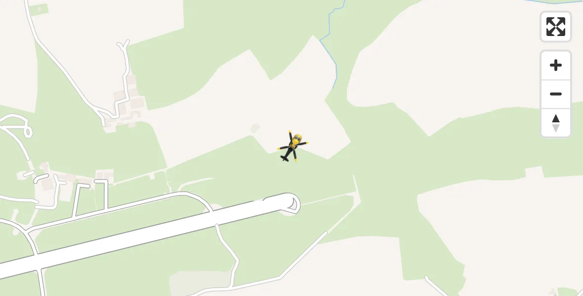 Flight path map showing Police Helicopter route from Exeter International Airport to Exeter International Airport