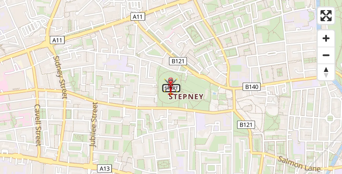 Flight path map showing Air Ambulance Helicopter route from Greater London to Greater London