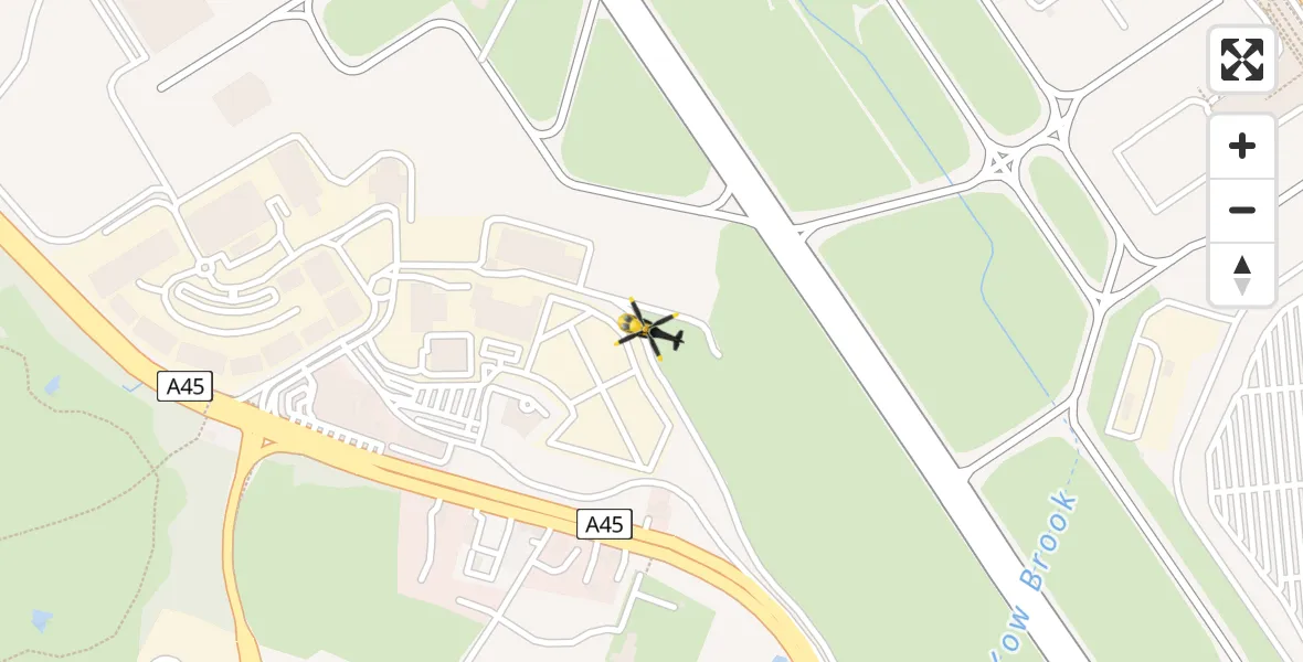 Flight route Police Helicopter Birmingham Airport - Birmingham Airport, 30 March 2026, 19:47