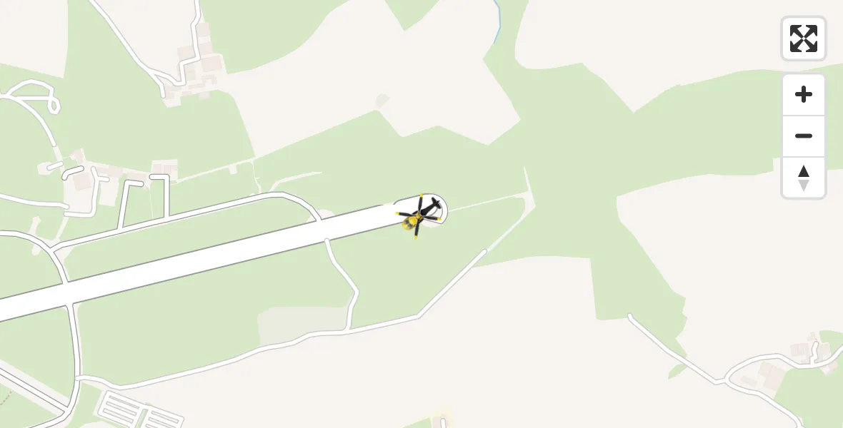 Flight path map showing Police Helicopter route from Exeter International Airport to Exeter International Airport