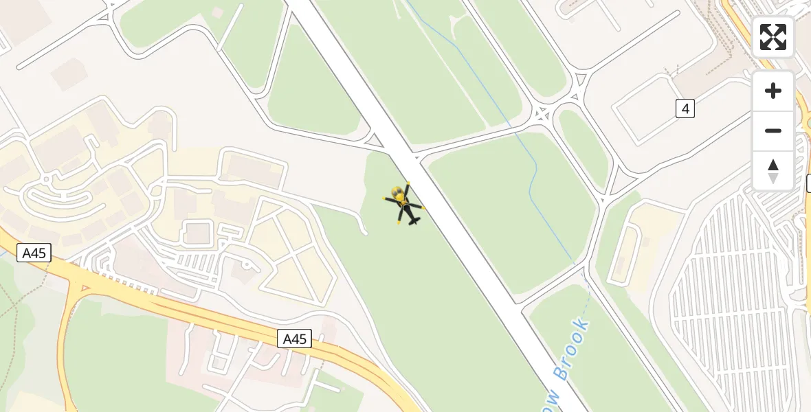 Flight route Police Helicopter Birmingham Airport - Birmingham Airport, 30 March 2026, 23:38