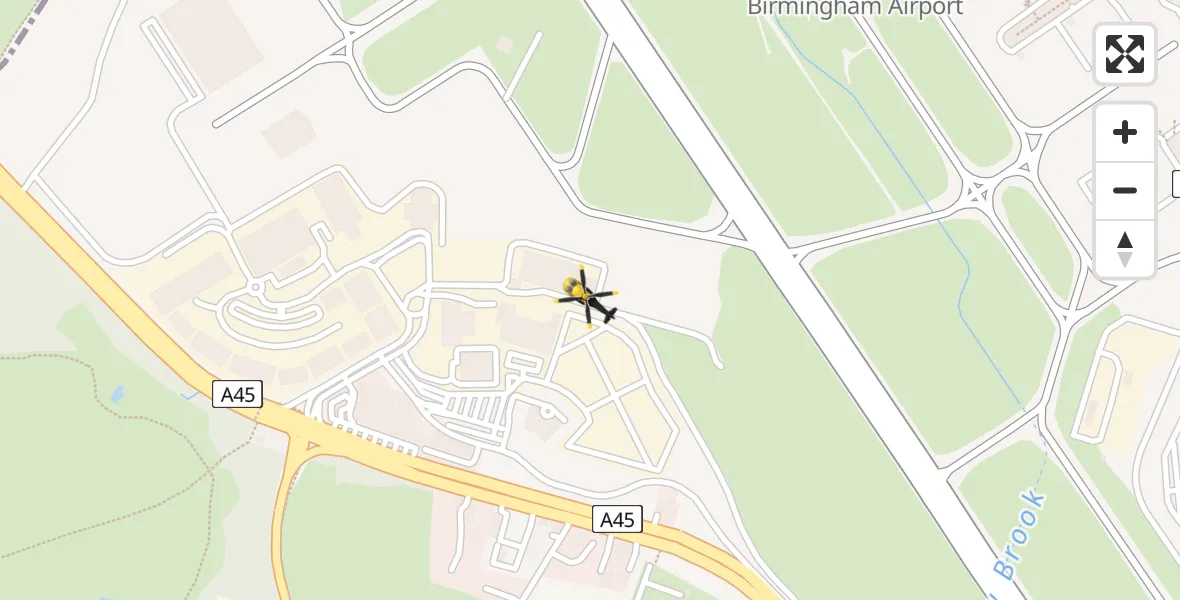Flight route Police Helicopter Birmingham Airport - Birmingham Airport, 31 March 2026, 01:29