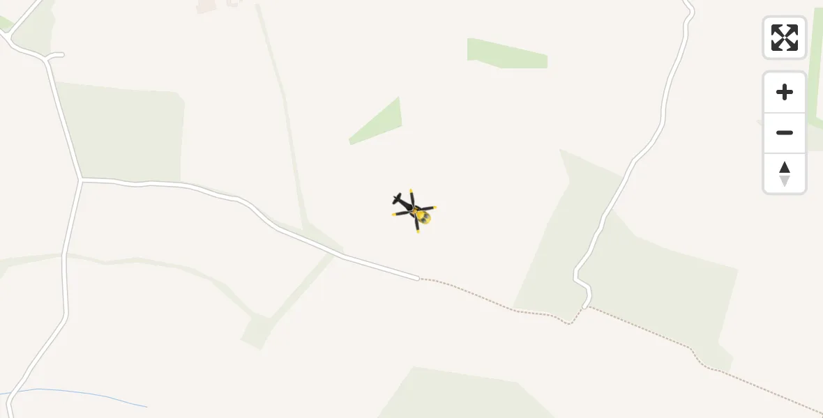 Flight path map showing Police Helicopter route from East Hertfordshire to East Hertfordshire