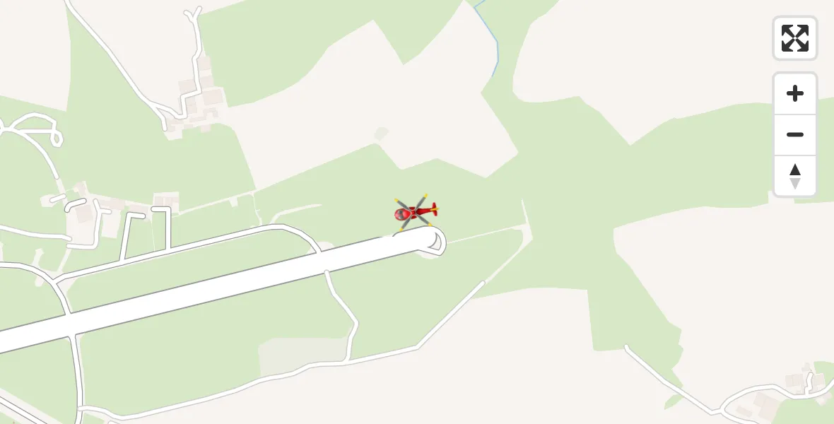 Flight path map showing Air Ambulance Helicopter route from Exeter International Airport to Exeter International Airport