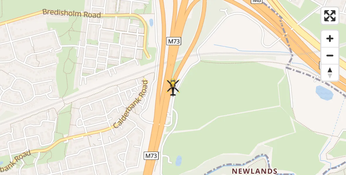 Flight route Police Helicopter Glasgow - Glasgow, 31 March 2026, 13:19