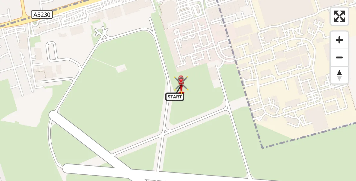 Flight path map showing Air Ambulance Helicopter route from Blackpool Airport to Blackpool Airport