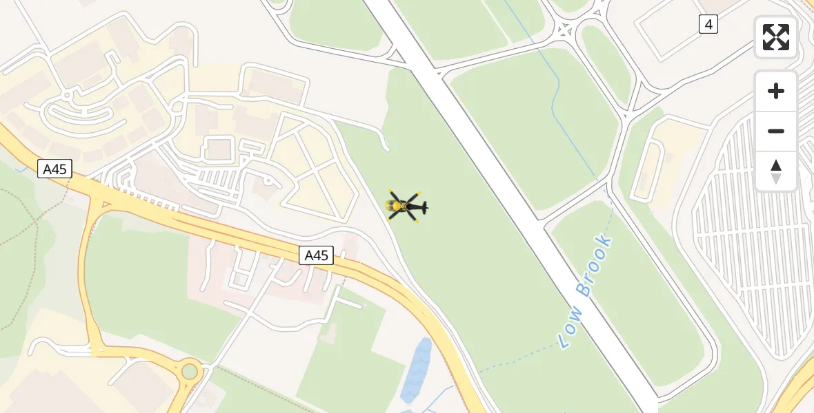 Flight route Police Helicopter Birmingham Airport - Birmingham Airport, 31 March 2026, 20:22