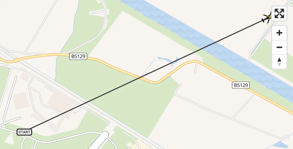Flight path map showing Police Helicopter route from Hawarden Airport to Thornleigh Park Farm