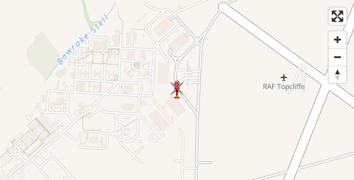 Routekaart van de vlucht: Air Ambulance Helicopter to RAF Topcliffe