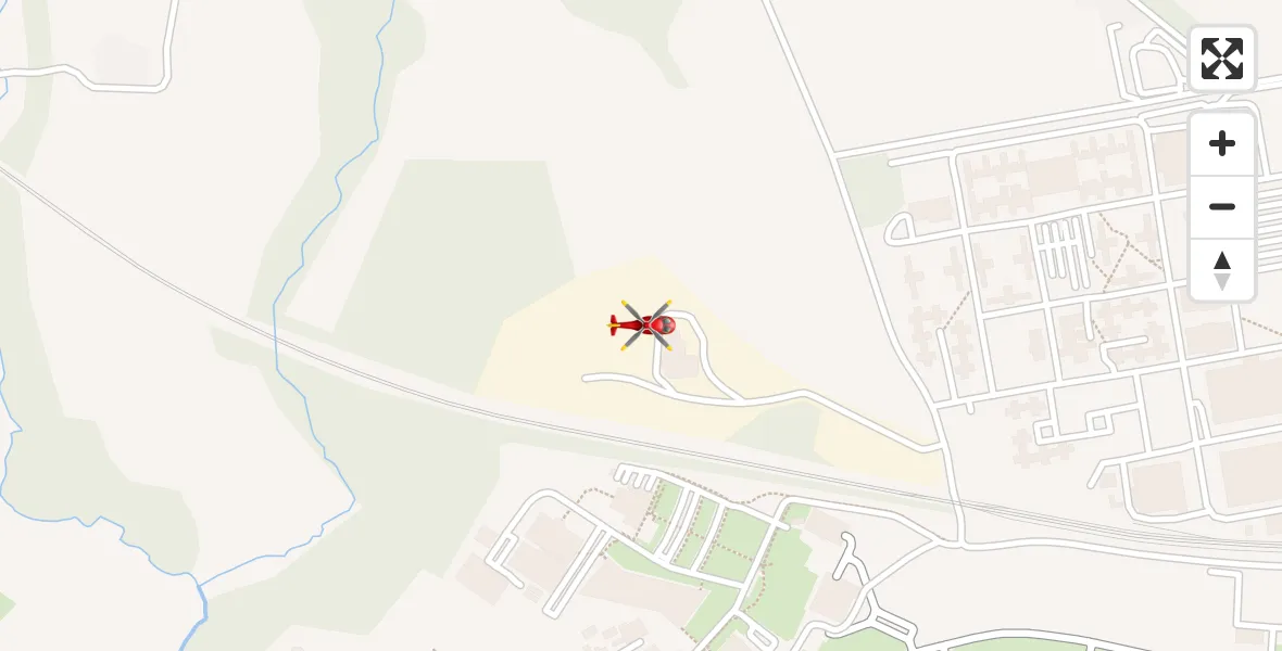 Flight path map showing Air Ambulance Helicopter route from RAF Cosford to RAF Cosford