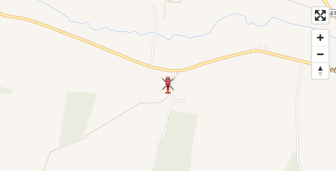 Flight path map showing Air Ambulance Helicopter route from Caunton CP to Caunton CP