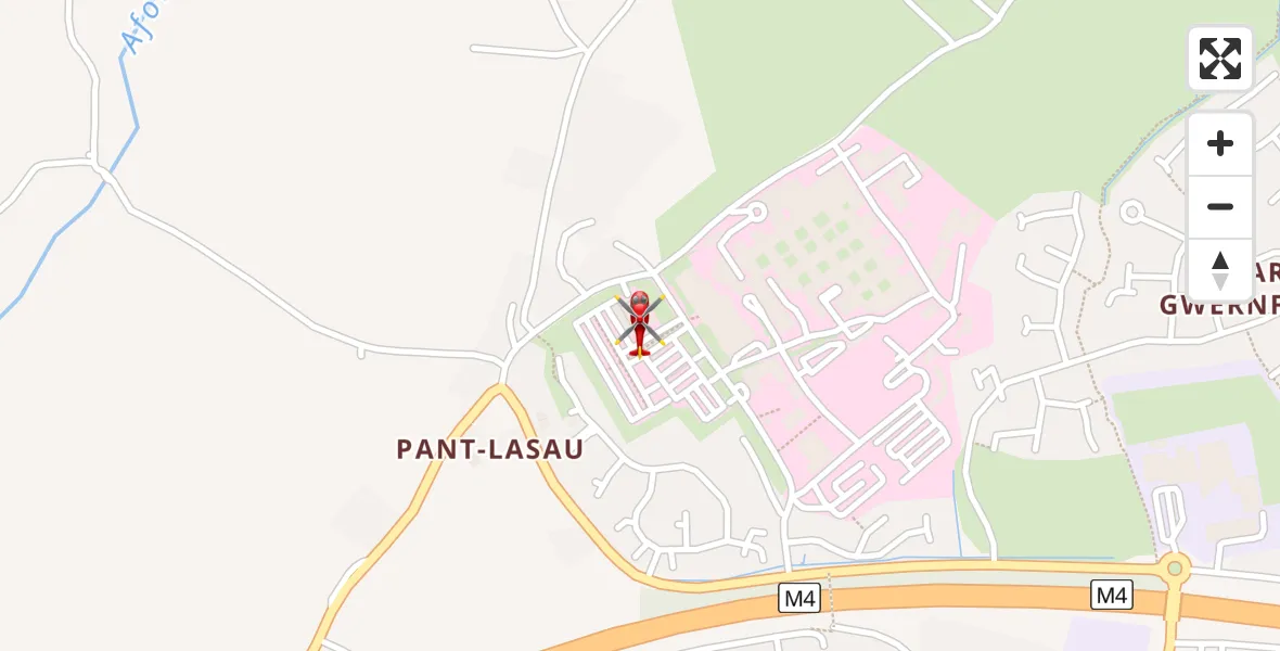 Flight path map showing Air Ambulance Helicopter route from Morriston Hospital Helipad to Morriston Hospital Helipad