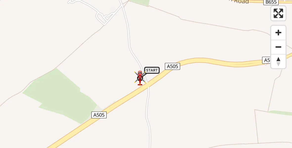 Routekaart van de vlucht: Air Ambulance Helicopter to Offley, Carters Lane
