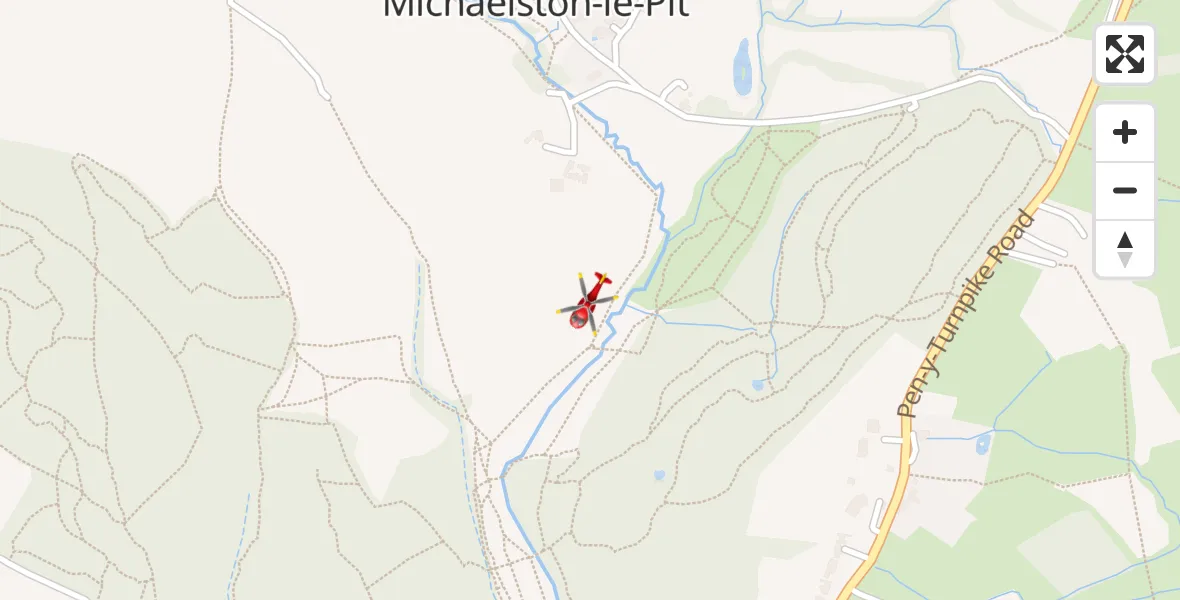 Routekaart van de vlucht: Air Ambulance Helicopter to Michaelston-le-Pit, St Michaels Close