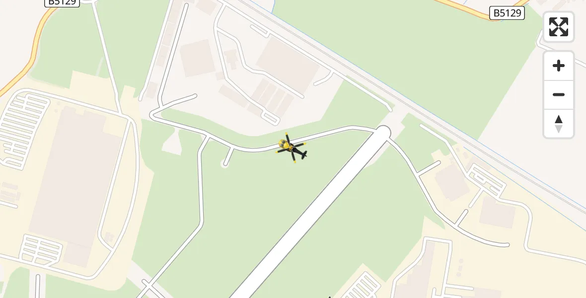 Flight path map showing Police Helicopter route from Hawarden Airport to Hawarden Airport