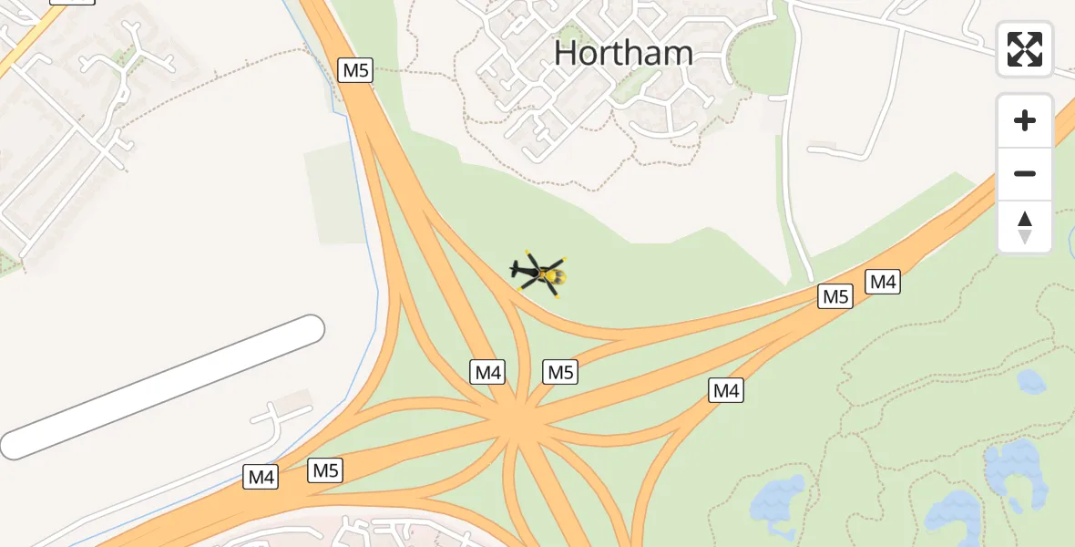 Flight path map showing Police Helicopter route from Woodlands to Woodlands