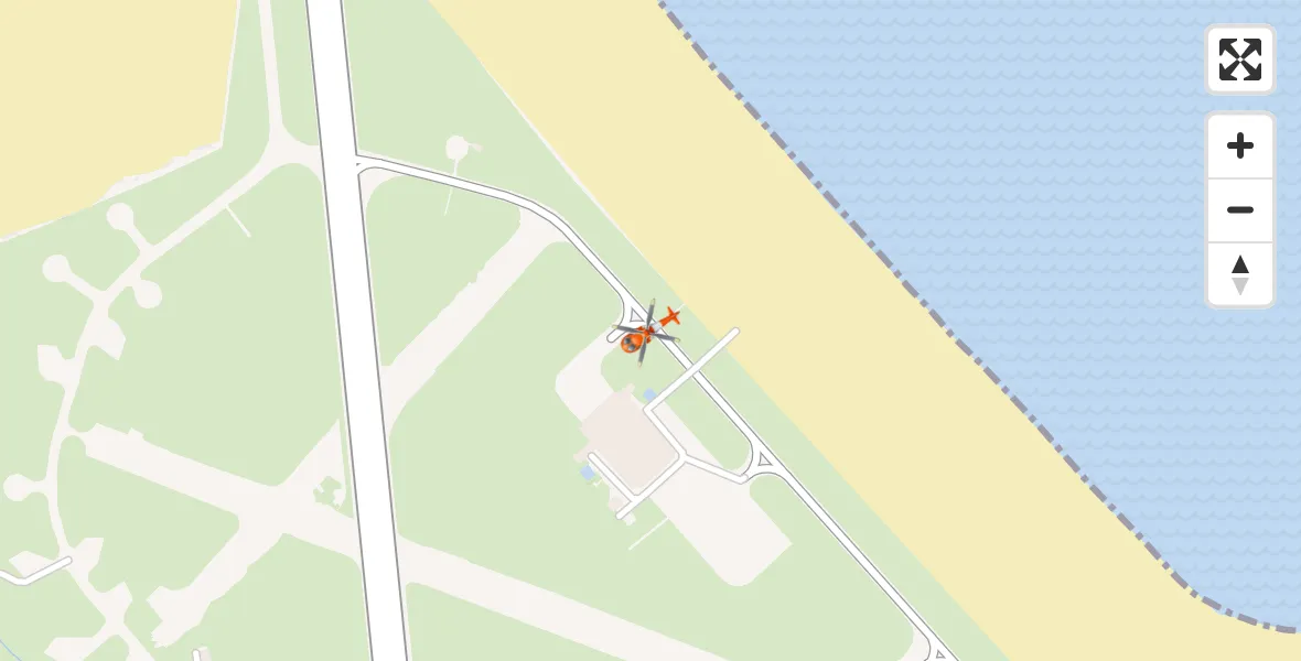 Flight path map showing Coastguard Helicopter route from Stornoway Airport to Stornoway Airport