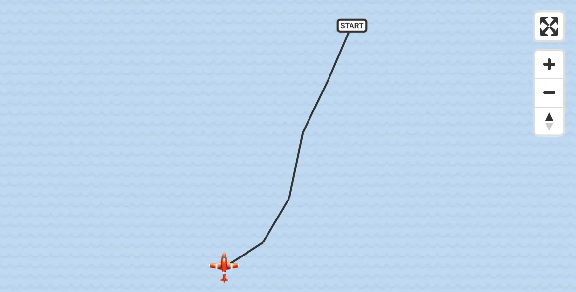 Flight path map showing Coastguard Drone route from English Channel to English Channel