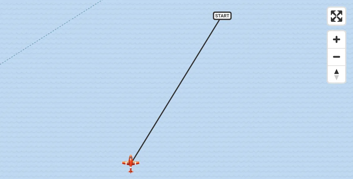 Flight path map showing Coastguard Drone route from English Channel to English Channel