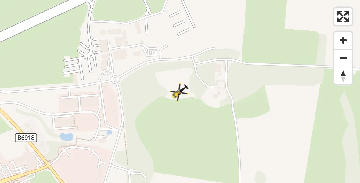 Flight path map showing Police Helicopter route from Newcastle International Airport to Newcastle International Airport